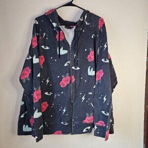 Torrid Lovesick Cozy Fleece Zip Up Hoodie Size 4X